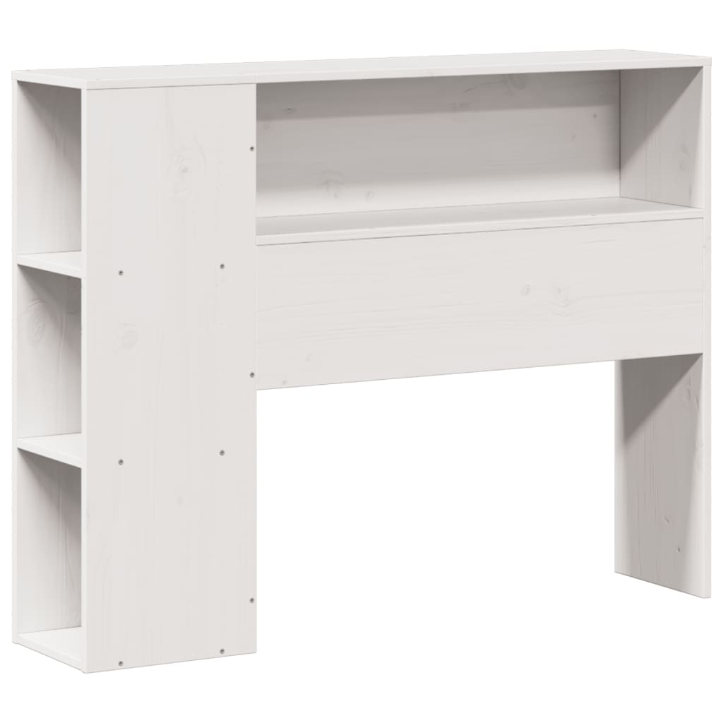vidaXL Κρεβάτι Βιβλιοθήκη Χωρίς Στρώμα Λευκό 75x190 εκ Μασίφ Πεύκο