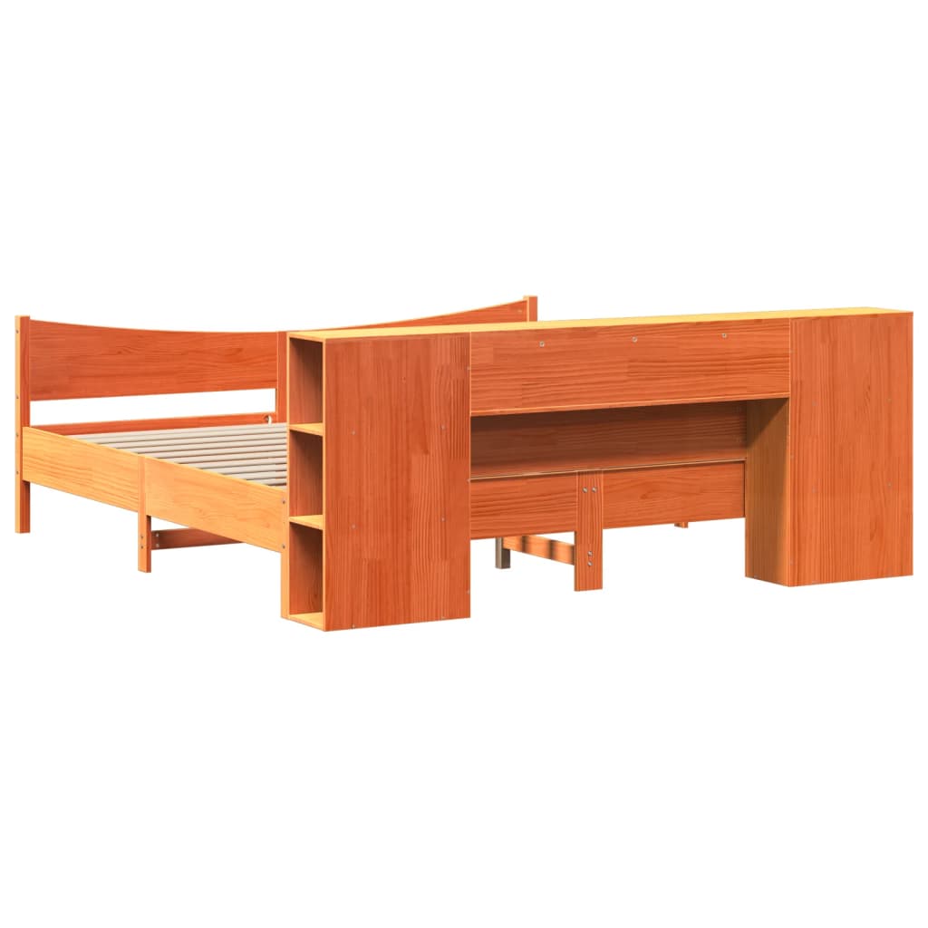 vidaXL Σκελετός Κρεβ. Χωρίς Στρώμα Καφέ Κεριού 180x200 εκ Μασίφ Πεύκο