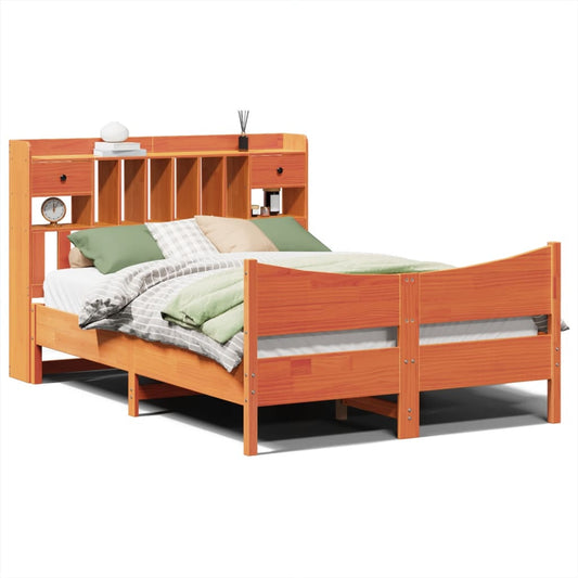 vidaXL Σκελετός Κρεβ. Χωρίς Στρώμα Καφέ Κεριού 160x200 εκ Μασίφ Πεύκο