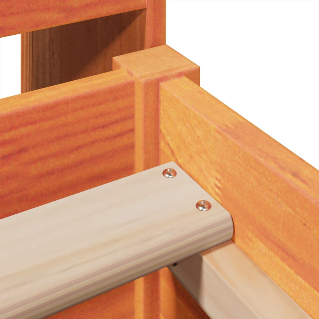 vidaXL Σκελετός Κρεβ. Χωρίς Στρώμα Καφέ Κεριού 75x190 εκ Μασίφ Πεύκο