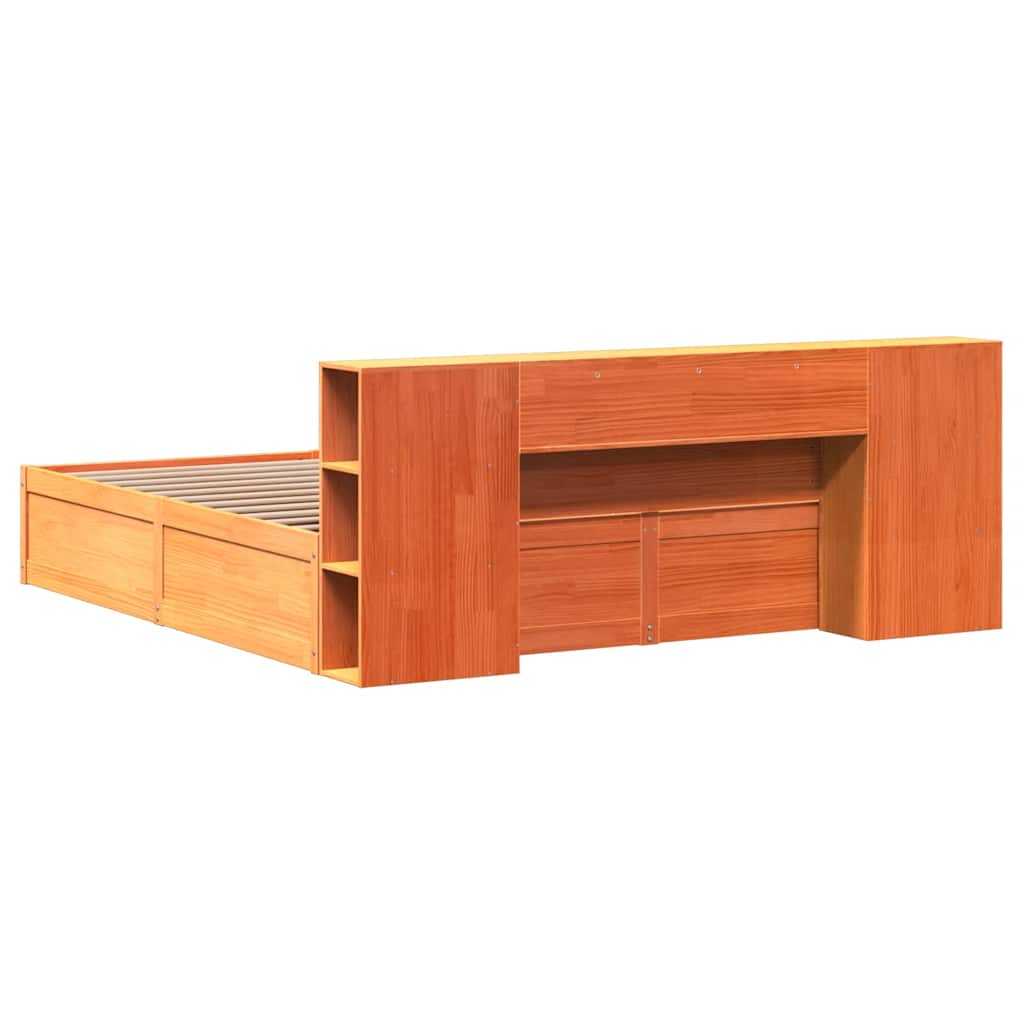 vidaXL Σκελετός Κρεβ. Χωρίς Στρώμα Καφέ Κεριού 180x200 εκ Μασίφ Πεύκο