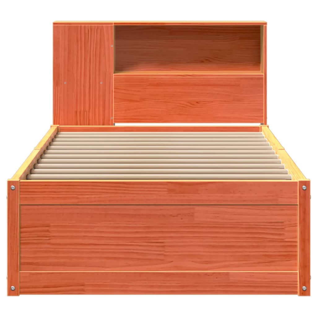 vidaXL Σκελετός Κρεβ. Χωρίς Στρώμα Καφέ Κεριού 100x200 εκ Μασίφ Πεύκο