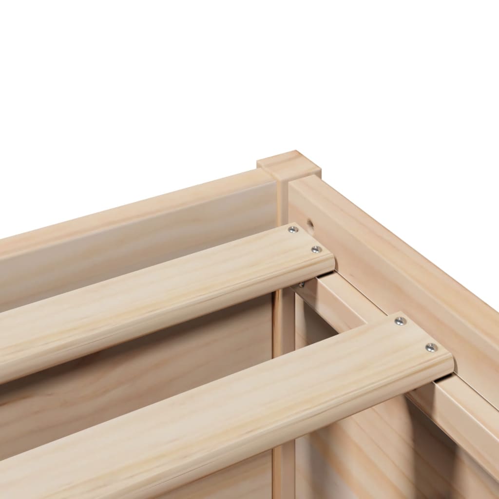 vidaXL Σκελετός Κρεβατιού Χωρίς Στρώμα 75x190 εκ Μασίφ Ξύλο Πεύκου