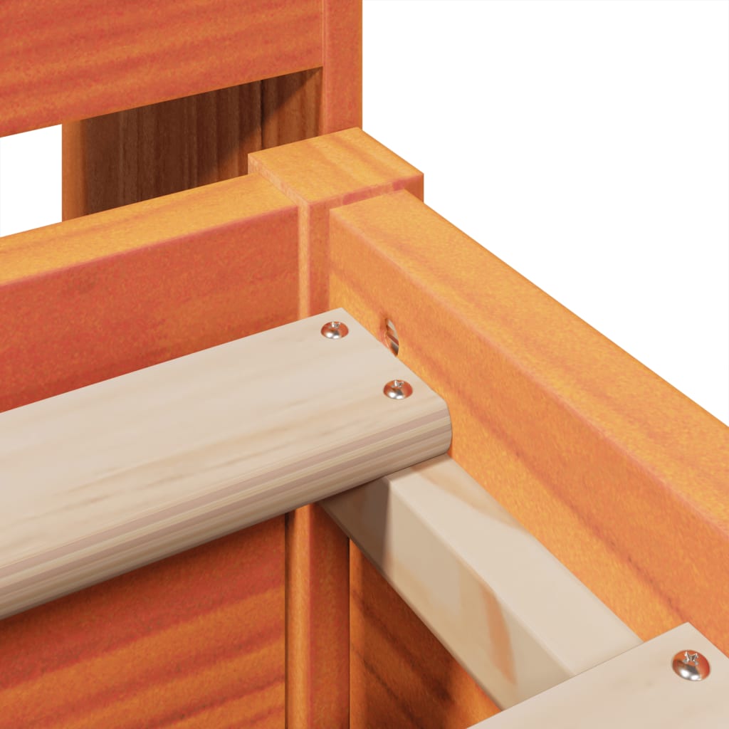 vidaXL Σκελετός Κρεβ. Χωρίς Στρώμα Καφέ Κεριού 120x200 εκ Μασίφ Πεύκο