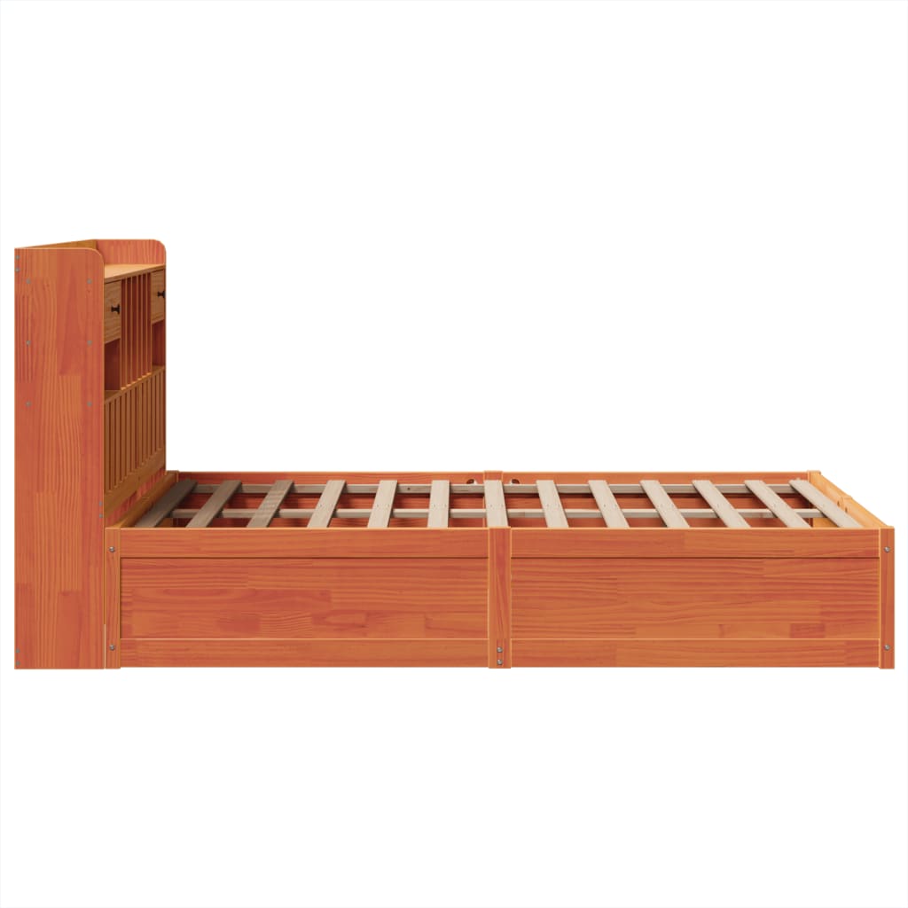 vidaXL Σκελετός Κρεβ. Χωρίς Στρώμα Καφέ Κεριού 120x190 εκ Μασίφ Πεύκο