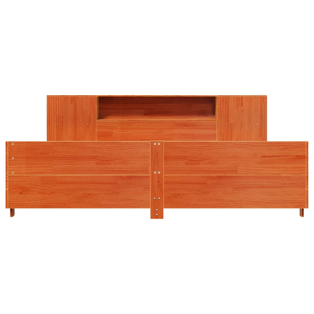 vidaXL Σκελετός Κρεβ. Χωρίς Στρώμα Καφέ Κεριού 180x200 εκ Μασίφ Πεύκο