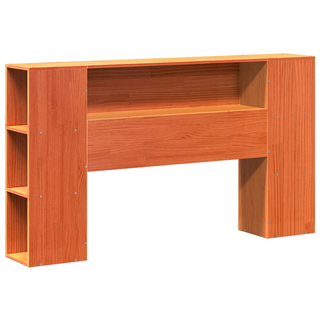 vidaXL Σκελετός Κρεβ. Χωρίς Στρώμα Καφέ Κεριού 135x190 εκ Μασίφ Πεύκο