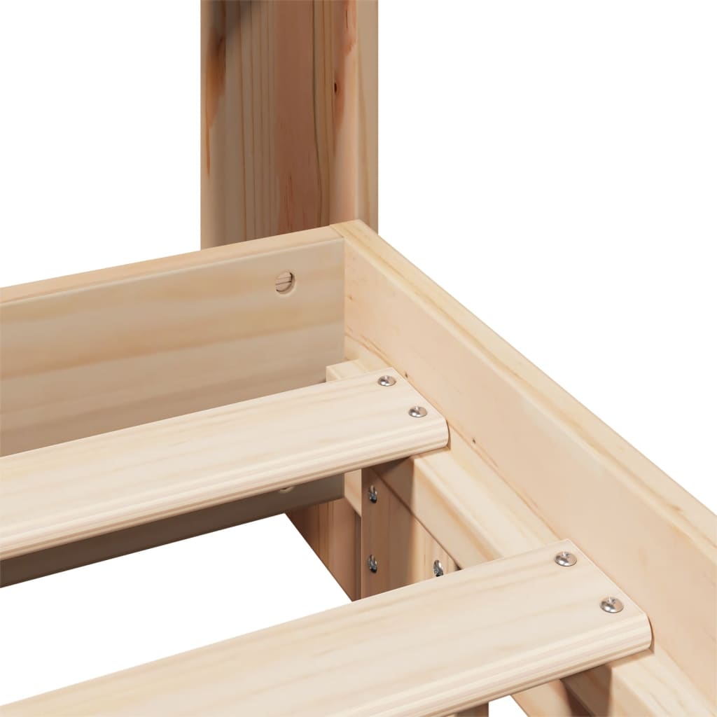 vidaXL Σκελετός Κρεβατιού Χωρίς Στρώμα 140x190 εκ Μασίφ Ξύλο Πεύκου