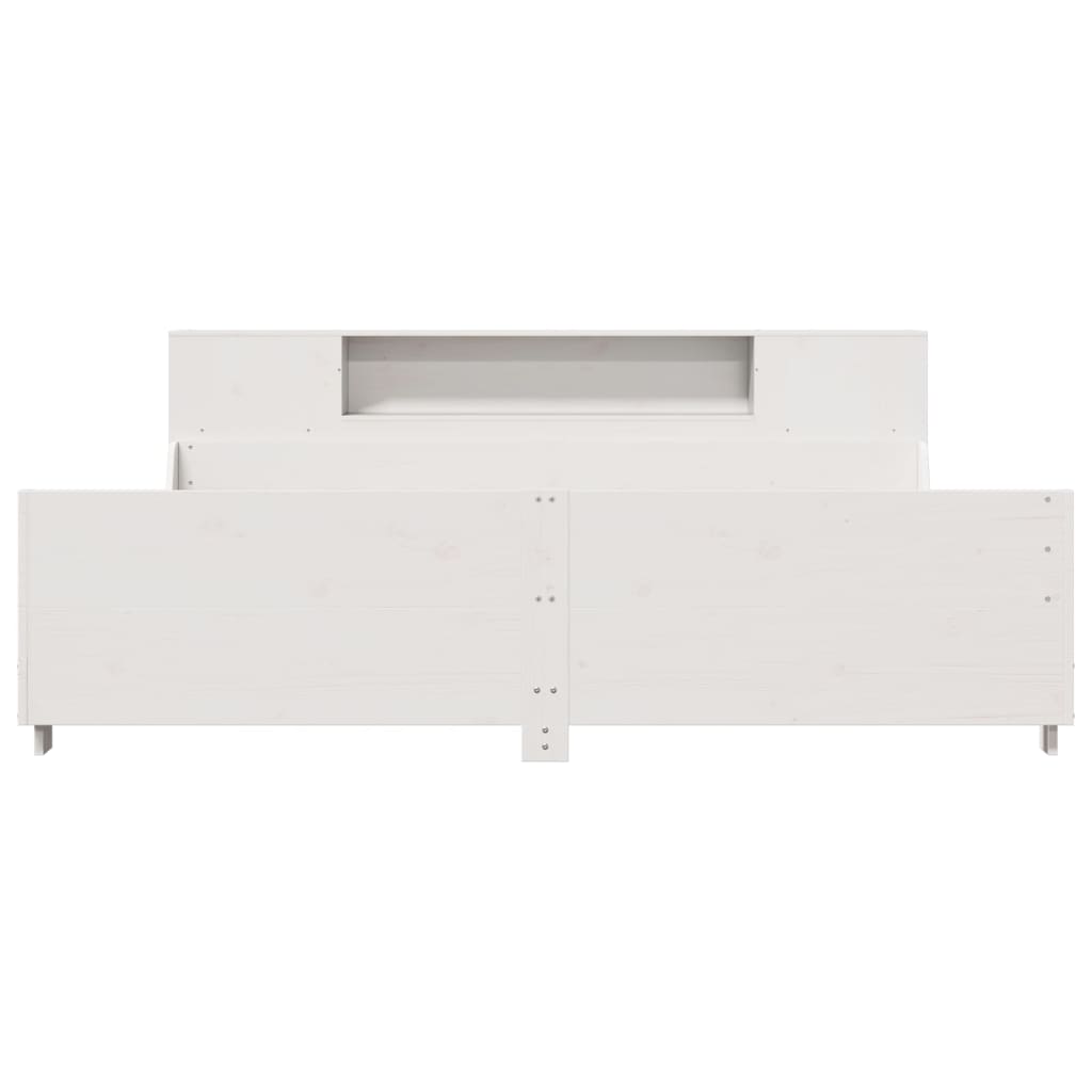 vidaXL Σκελετός Κρεβ. Χωρίς Στρώμα Λευκό 200x200 εκ Μασίφ Πεύκο