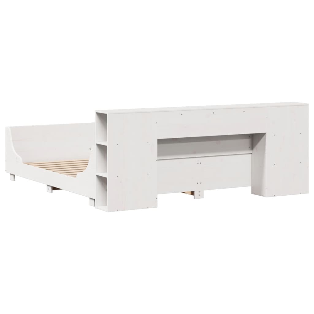 vidaXL Σκελετός Κρεβ. Χωρίς Στρώμα Λευκό 200x200 εκ Μασίφ Πεύκο