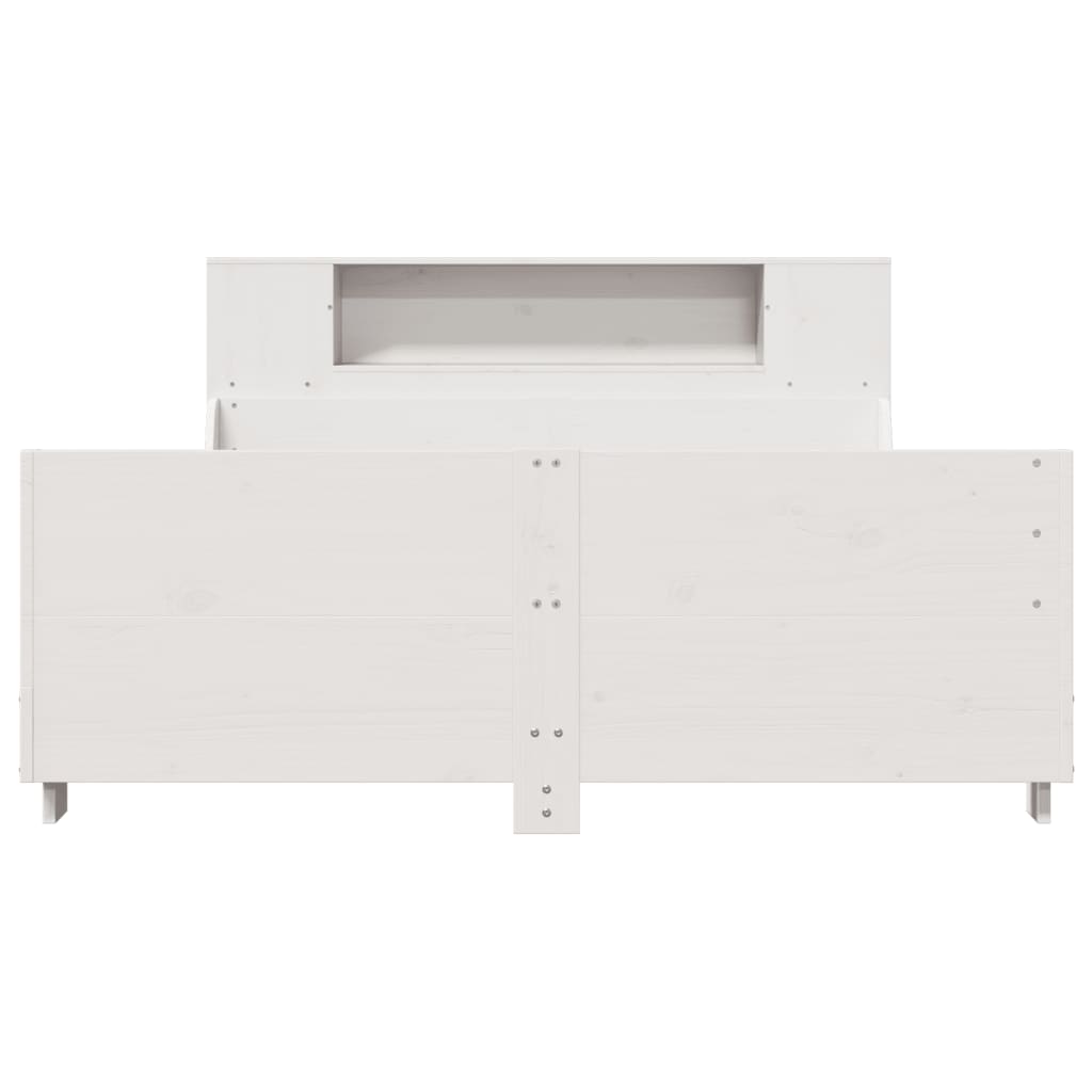 vidaXL Σκελετός Κρεβ. Χωρίς Στρώμα Λευκό 140x200 εκ Μασίφ Πεύκο
