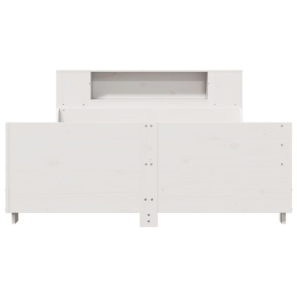 vidaXL Σκελετός Κρεβ. Χωρίς Στρώμα Λευκό 140x190 εκ Μασίφ Πεύκο