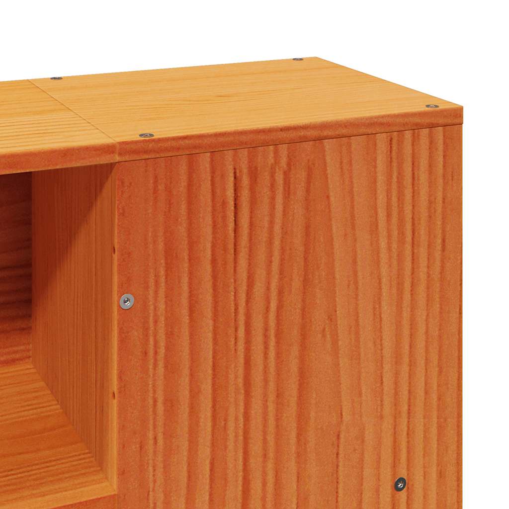 vidaXL Κρεβάτι Βιβλιοθήκη Χωρίς Στρώμα Καφέ 150x200 εκ Μασίφ Πεύκο