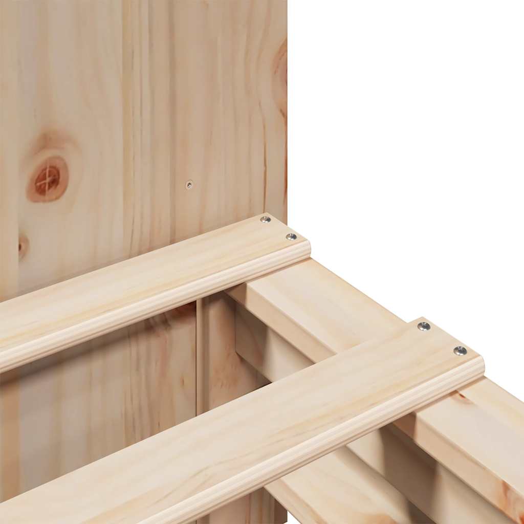 vidaXL Κρεβάτι Βιβλιοθήκη Χωρίς Στρώμα 200x200 εκ Μασίφ Ξύλο