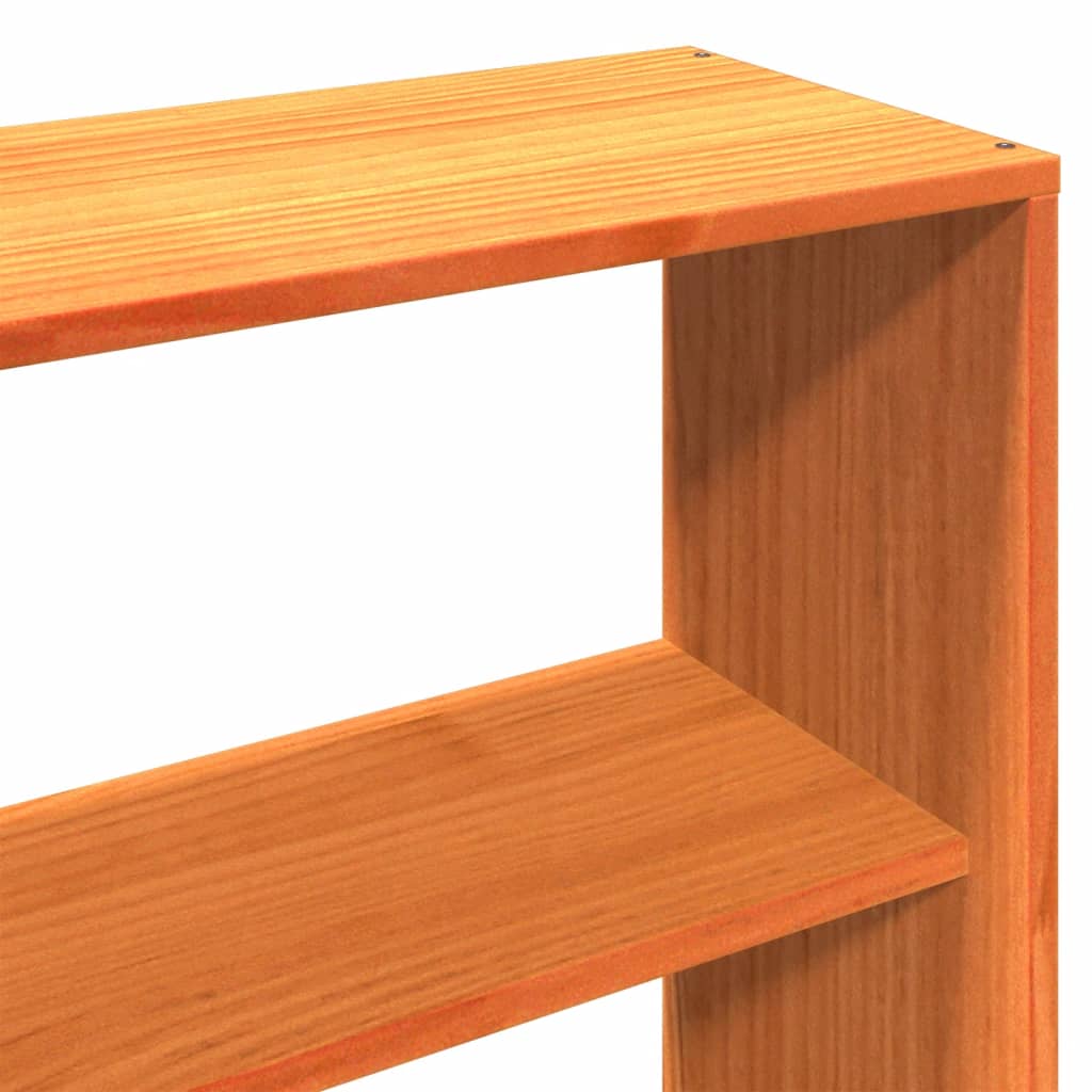 vidaXL Κρεβάτι Βιβλιοθήκη Χωρίς Στρώμα Καφέ 180x200 εκ Μασίφ Πεύκο