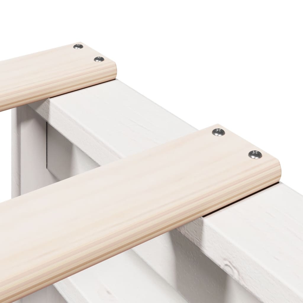 vidaXL Κρεβάτι Βιβλιοθήκη Χωρίς Στρώμα 180x200 εκ Μασίφ Ξύλο Πεύκου