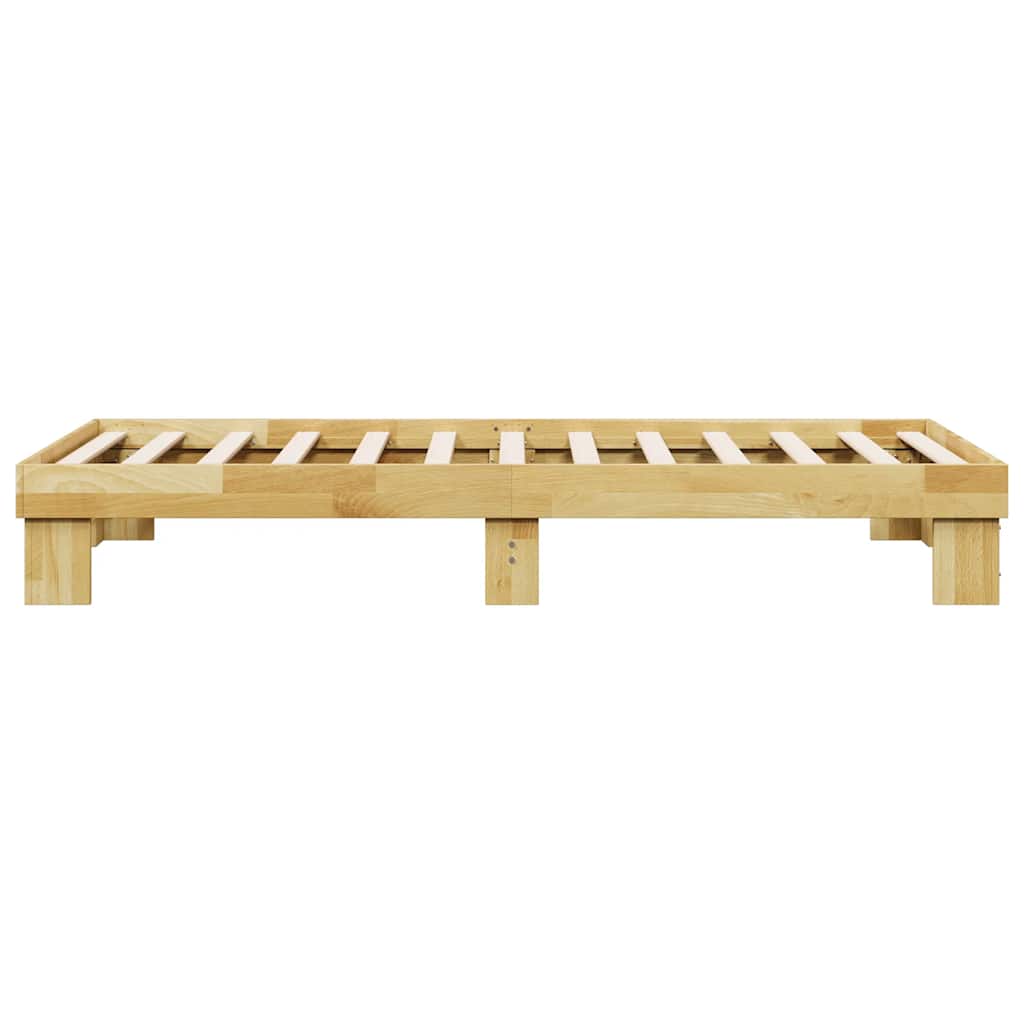 Πλαίσιο κρεβατιού vidaXL χωρίς στρώμα 75x190 cm μασίφ ξύλο δρυς