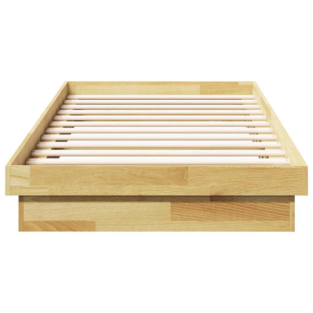 vidaXL Πλαίσιο κρεβατιού χωρίς στρώμα 100x200 cm μασίφ ξύλο δρυός