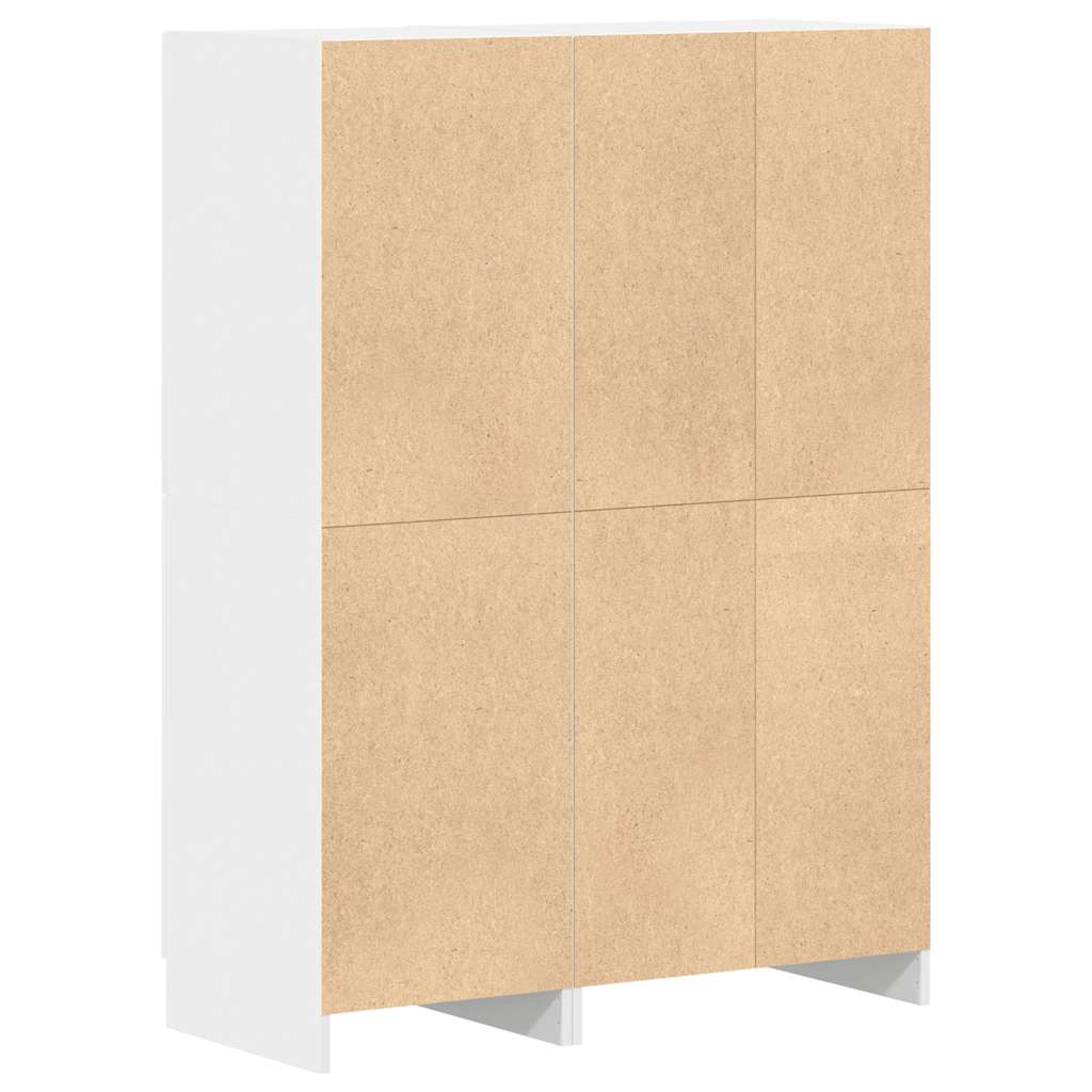 vidaXL 2 τεμαχίων Υπουργικό Συμβούλιο Κουζίνας Set Λευκό μηχανικό ξύλο