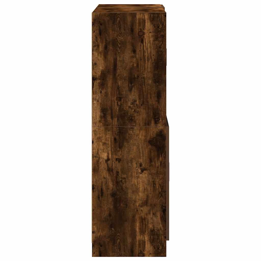 vidaXL Σετ Ντουλάπια Κουζίνας 2 τεμ. Καπνιστή Δρυς Επεξεργασμένο Ξύλο