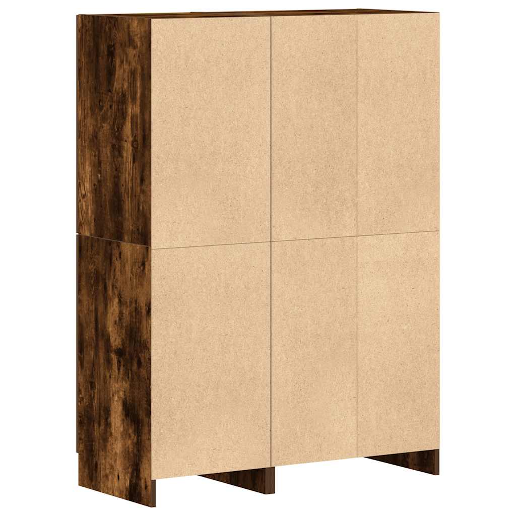 vidaXL Σετ Ντουλάπια Κουζίνας 2 τεμ. Καπνιστή Δρυς Επεξεργασμένο Ξύλο