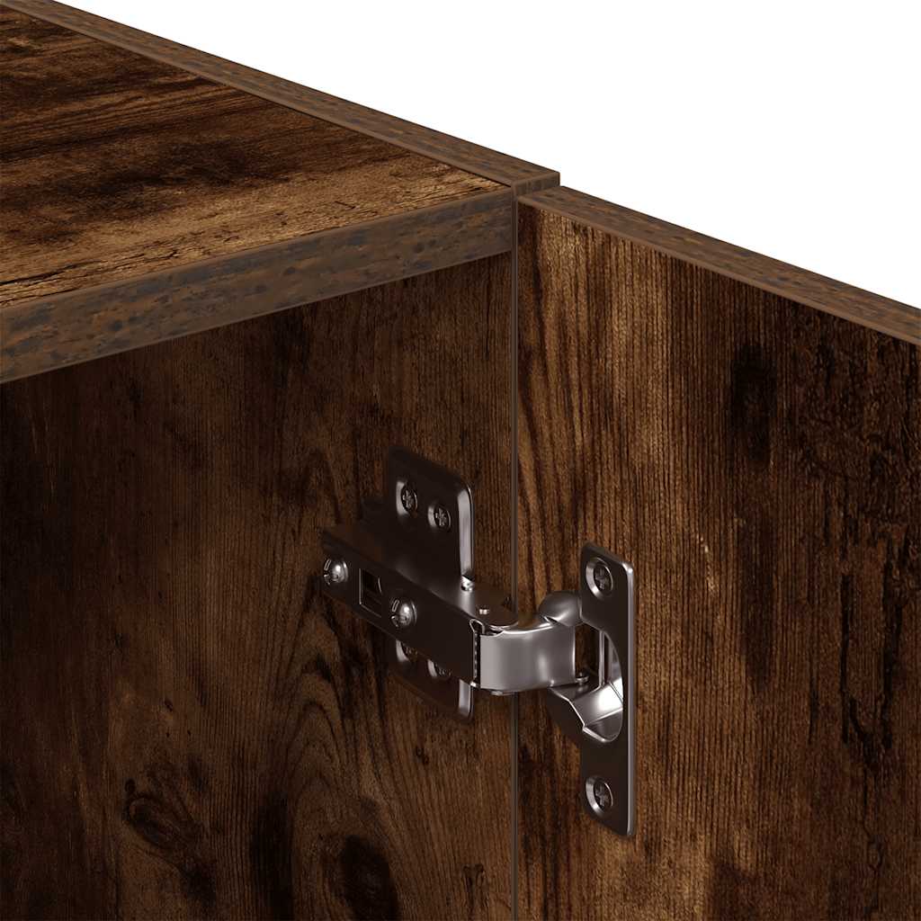 vidaXL Σετ Ντουλάπια Κουζίνας 2 τεμ. Καπνιστή Δρυς Επεξεργασμένο Ξύλο