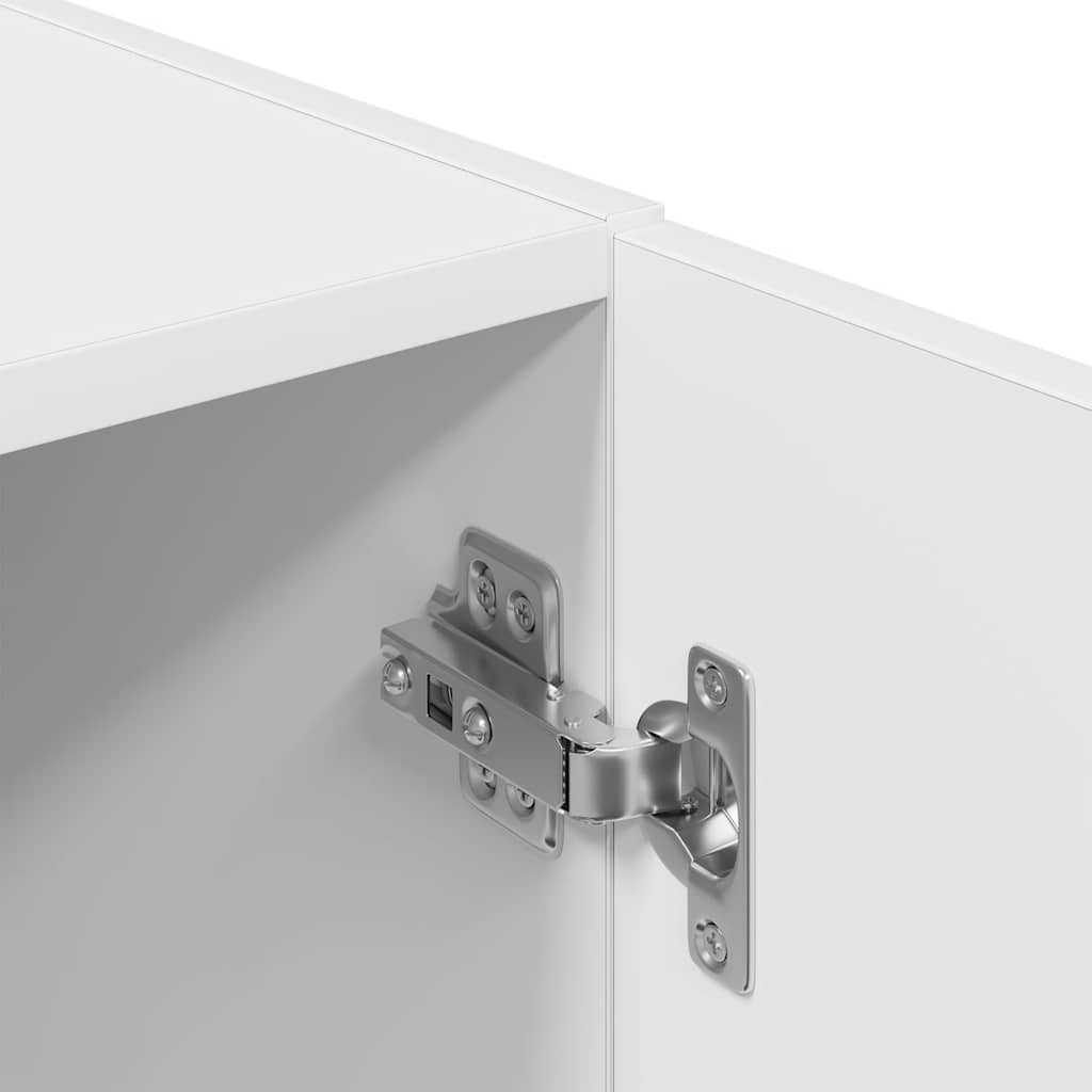 vidaXL 3 τεμαχίων σετ γραφείου κουζίνας Λευκό κατασκευασμένο ξύλο