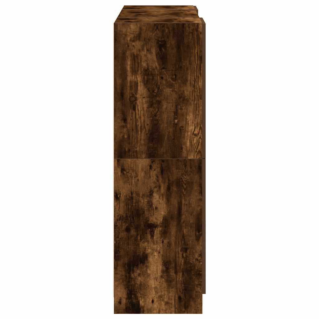 vidaXL Σετ Ντουλάπια Κουζίνας 3 τεμ. Καπνιστή Δρυς Επεξεργασμένο Ξύλο