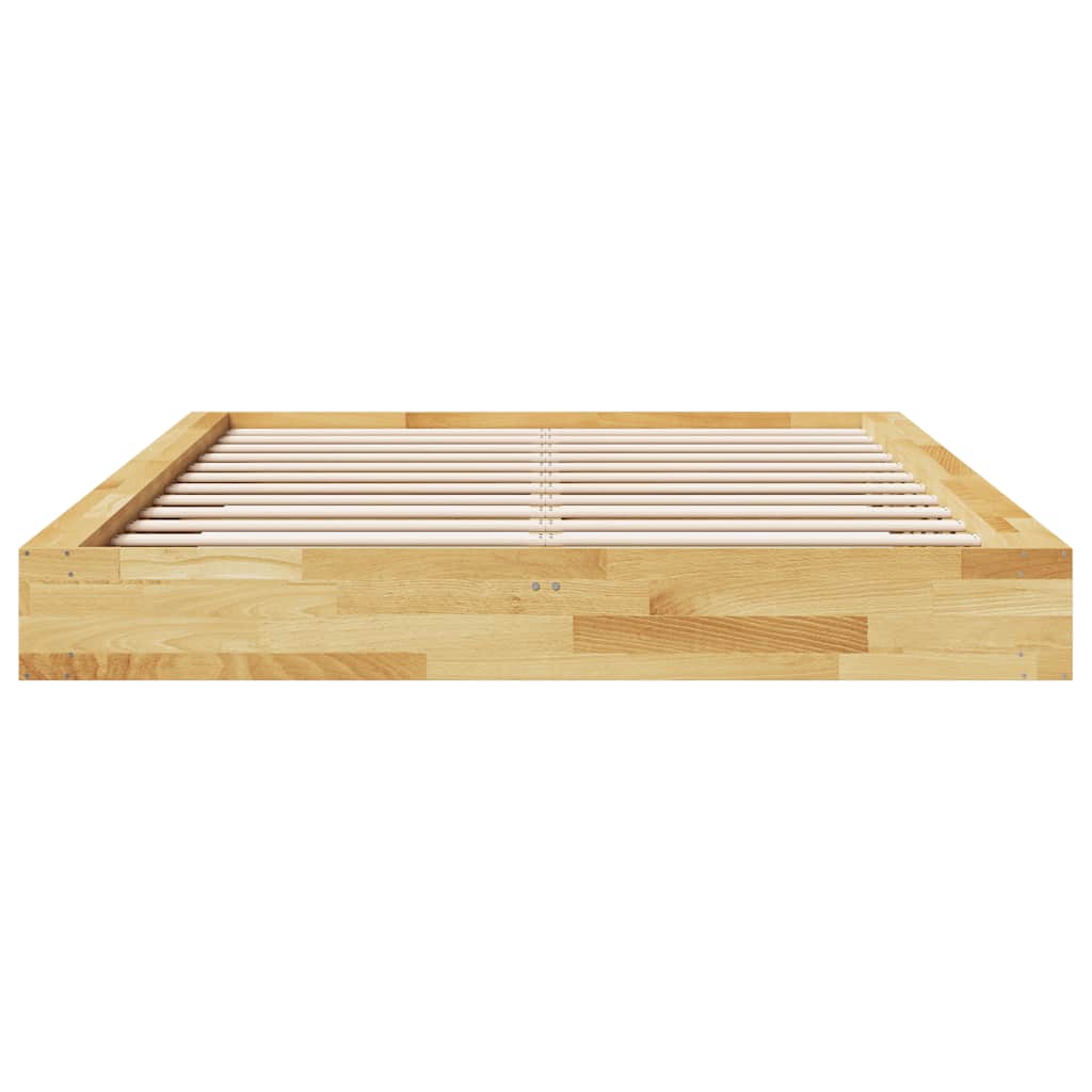 vidaXL Πλαίσιο κρεβατιού χωρίς στρώμα 140x200 cm μασίφ ξύλο δρυς