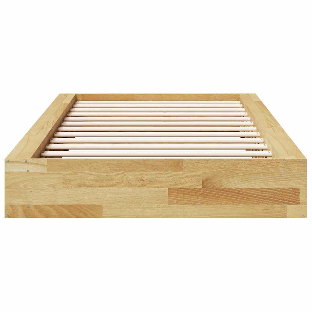 vidaXL Πλαίσιο κρεβατιού χωρίς στρώμα 90x190 cm μασίφ ξύλο δρυς