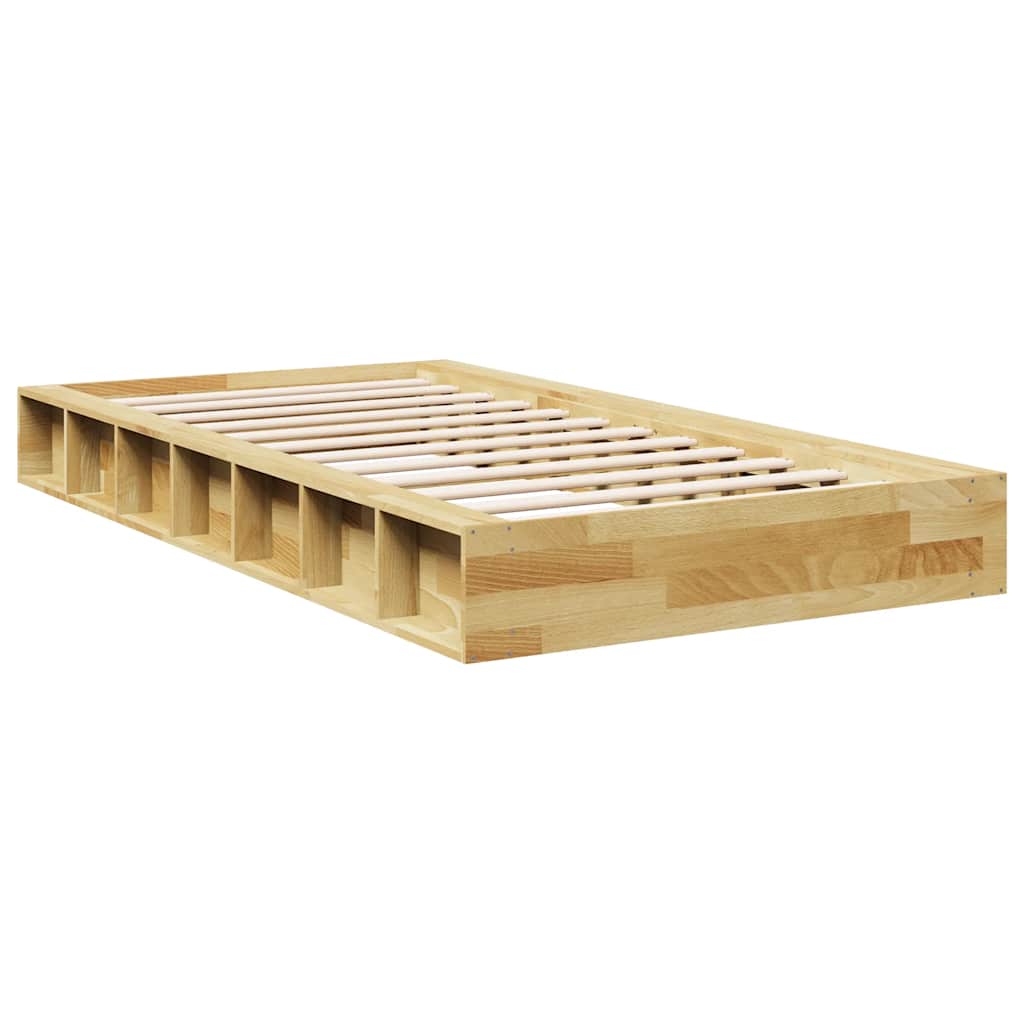 vidaXL Πλαίσιο κρεβατιού χωρίς στρώμα 90x190 cm μασίφ ξύλο δρυς