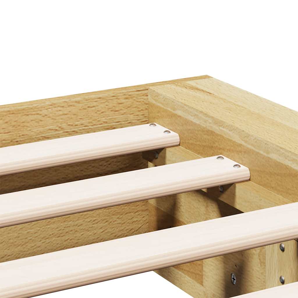 vidaXL Πλαίσιο κρεβατιού χωρίς στρώμα 90x190 cm μασίφ ξύλο δρυς