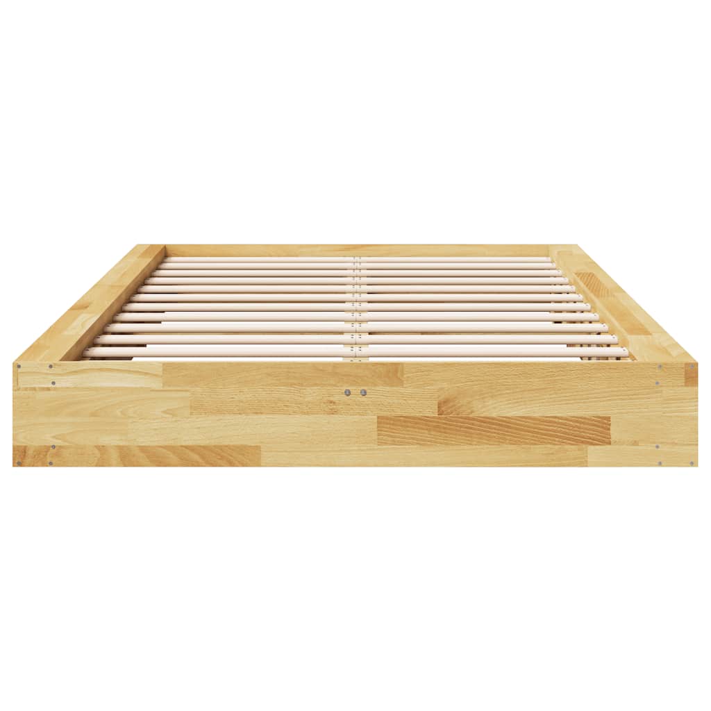 vidaXL Πλαίσιο κρεβατιού χωρίς στρώμα 120x190 cm μασίφ ξύλο δρυς