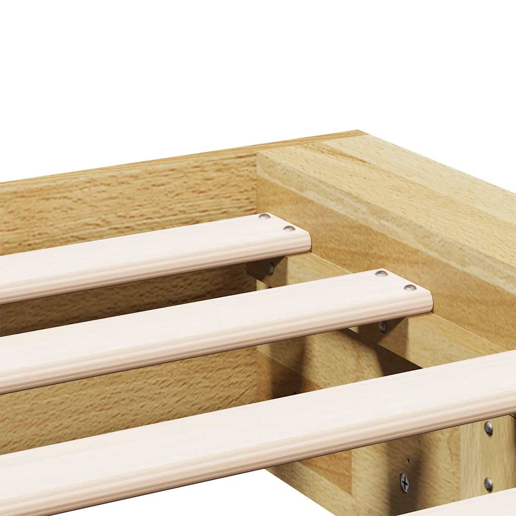 vidaXL Πλαίσιο κρεβατιού χωρίς στρώμα 120x190 cm μασίφ ξύλο δρυς