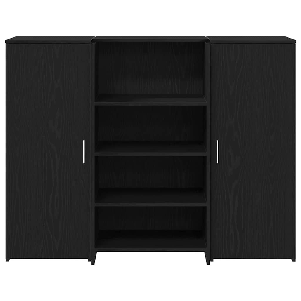 vidaXL Γραφείο υποδοχής Μαύρο Δρυς 135x50x103,5 εκ. Επεξεργασμένο Ξύλο