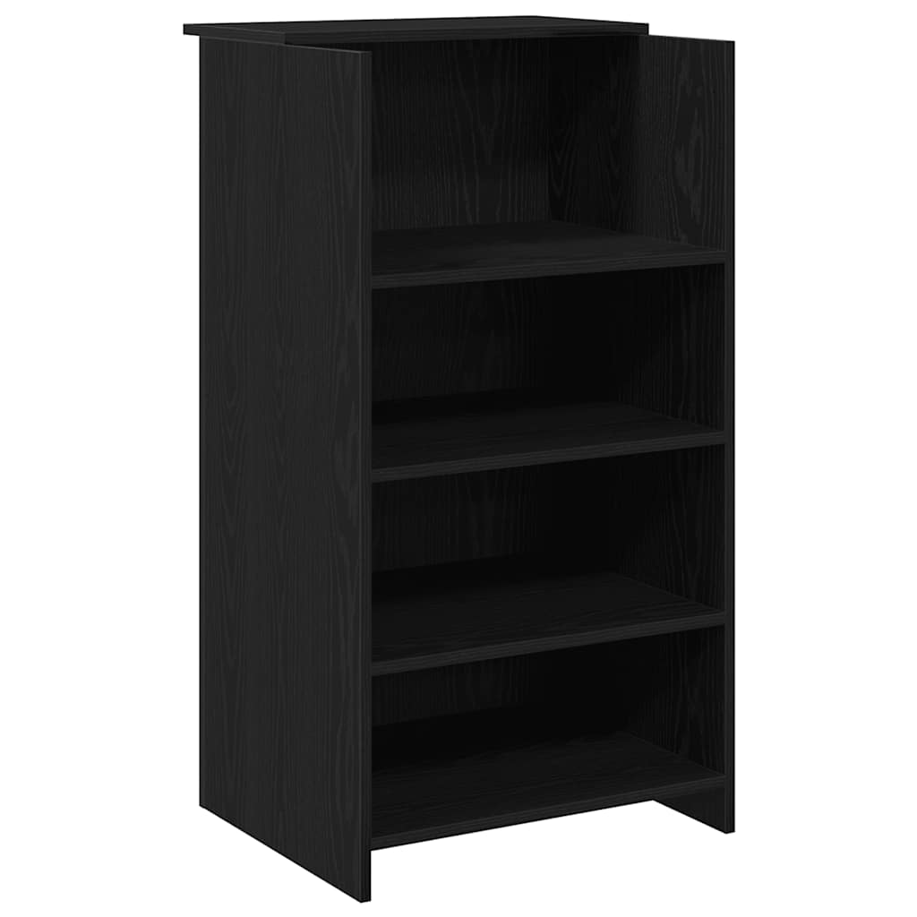 vidaXL Γραφείο υποδοχής Μαύρο Δρυς 135x50x103,5 εκ. Επεξεργασμένο Ξύλο