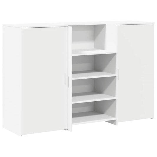 vidaXL Γραφείο υποδοχής Λευκό 155x50x103,5 εκ. Επεξεργασμένο Ξύλο