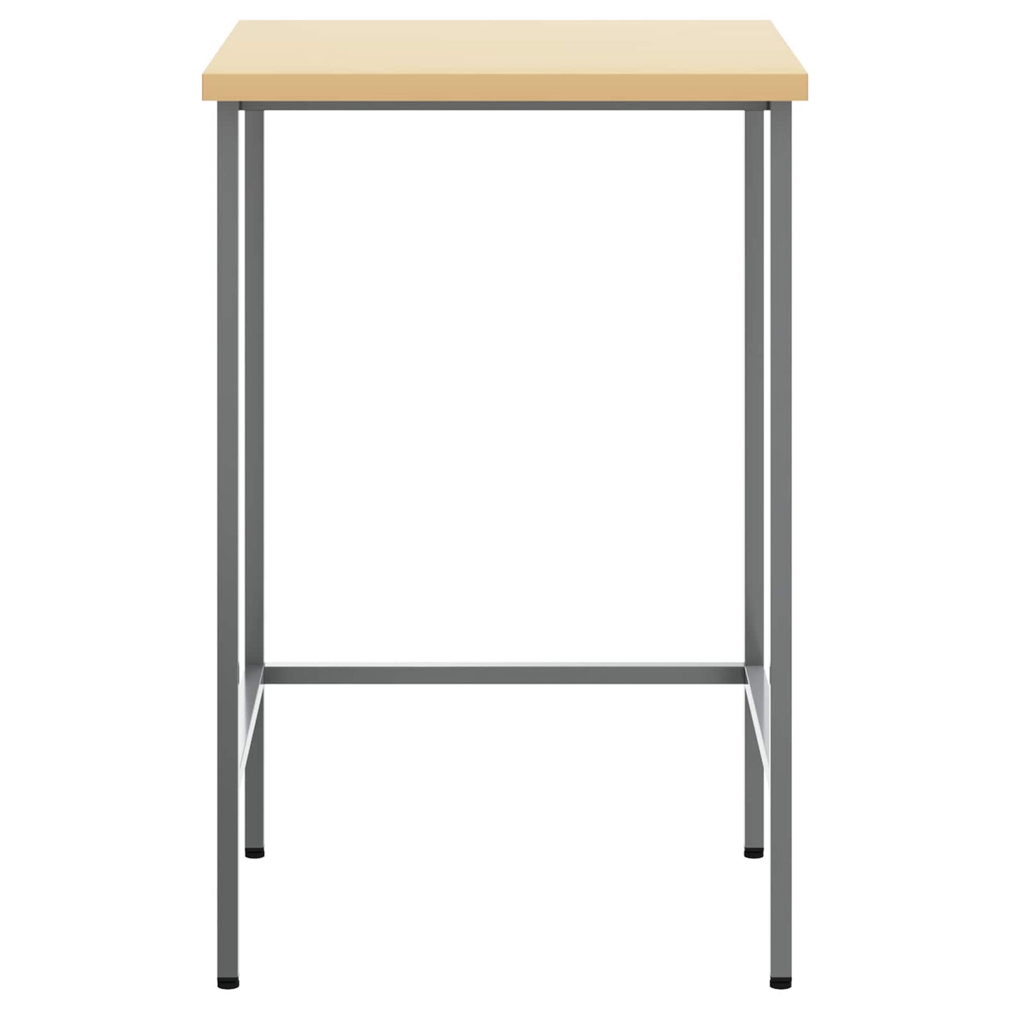 vidaXL Γωνιακό τραπέζι Γκρι 55 x 55 x 85 cm Χάλυβας και Μηχανικά Ξύλα