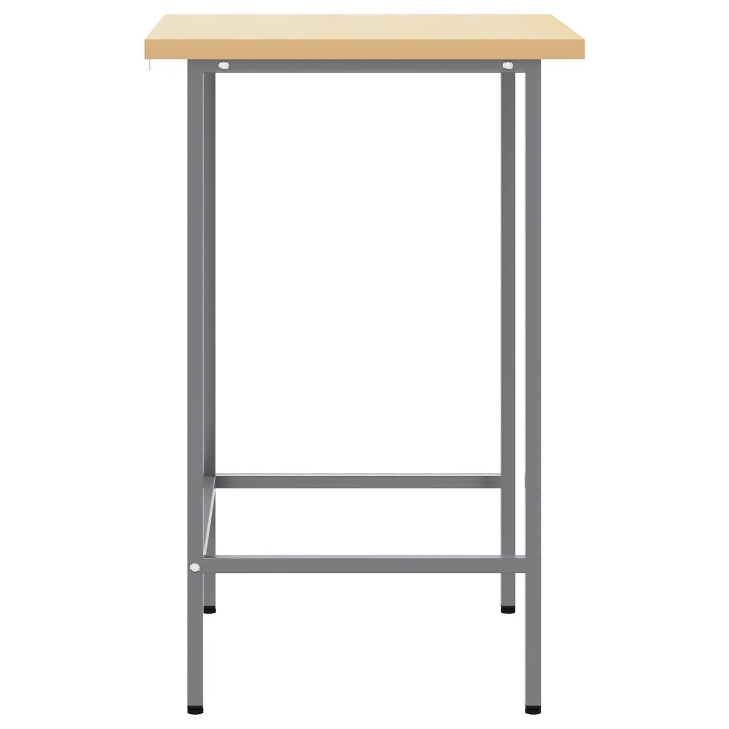 vidaXL Γωνιακό τραπέζι Γκρι 55 x 55 x 85 cm Χάλυβας και Μηχανικά Ξύλα