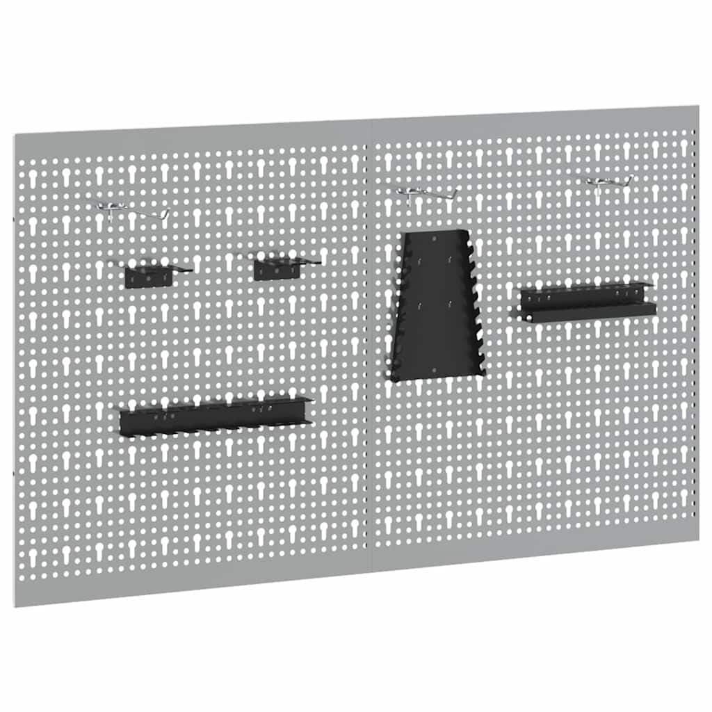 vidaXL Αποθηκευτική Παγκάκια 2 pcs Γκρι 100 x 1 x 60 εκ