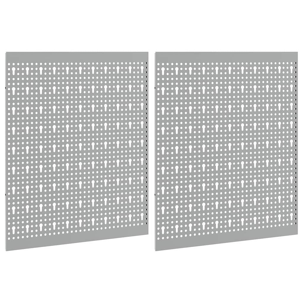 vidaXL Αποθηκευτική Παγκάκια 2 pcs Γκρι 100 x 1 x 60 εκ