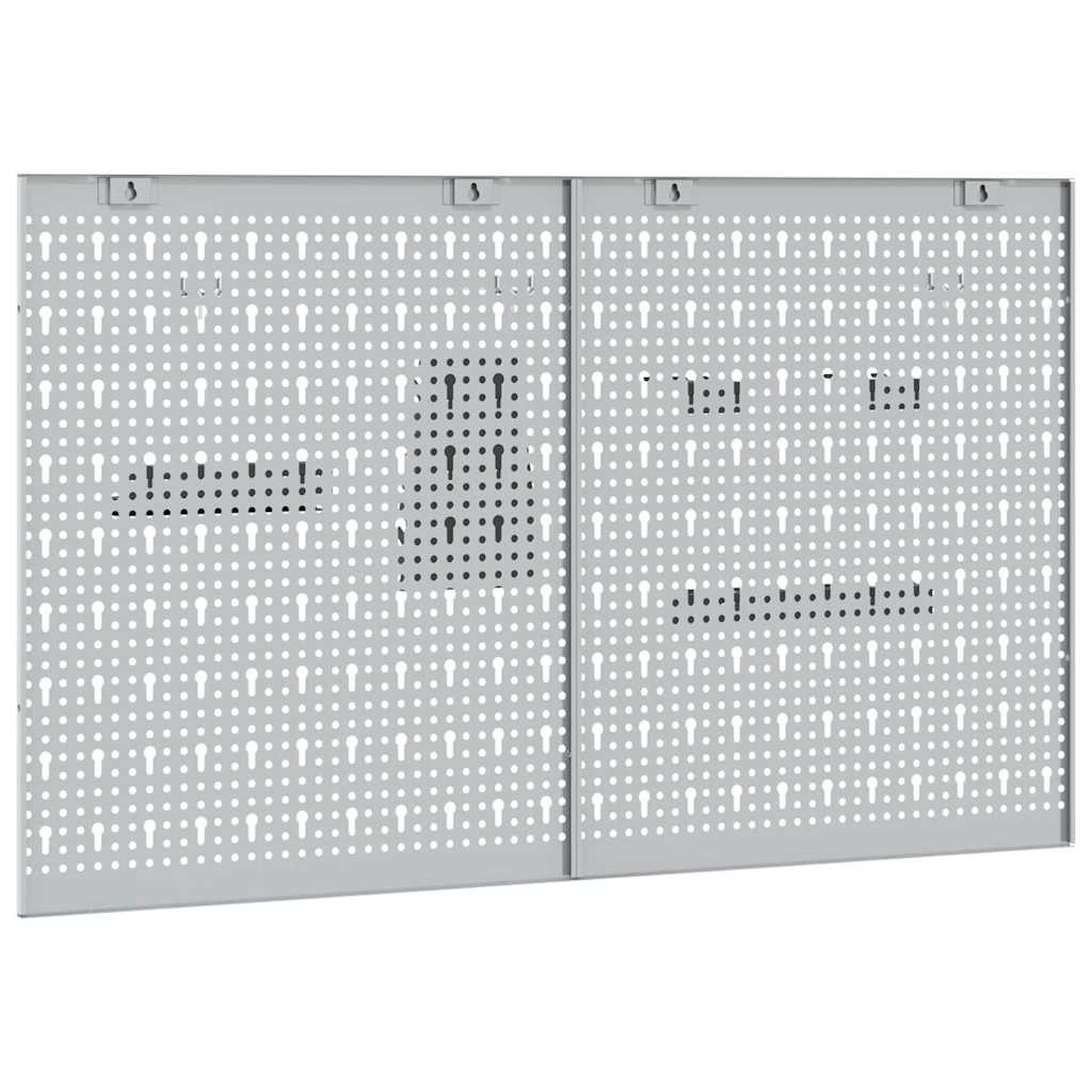 vidaXL Αποθηκευτική Παγκάκια 2 pcs Γκρι 100 x 1 x 60 εκ