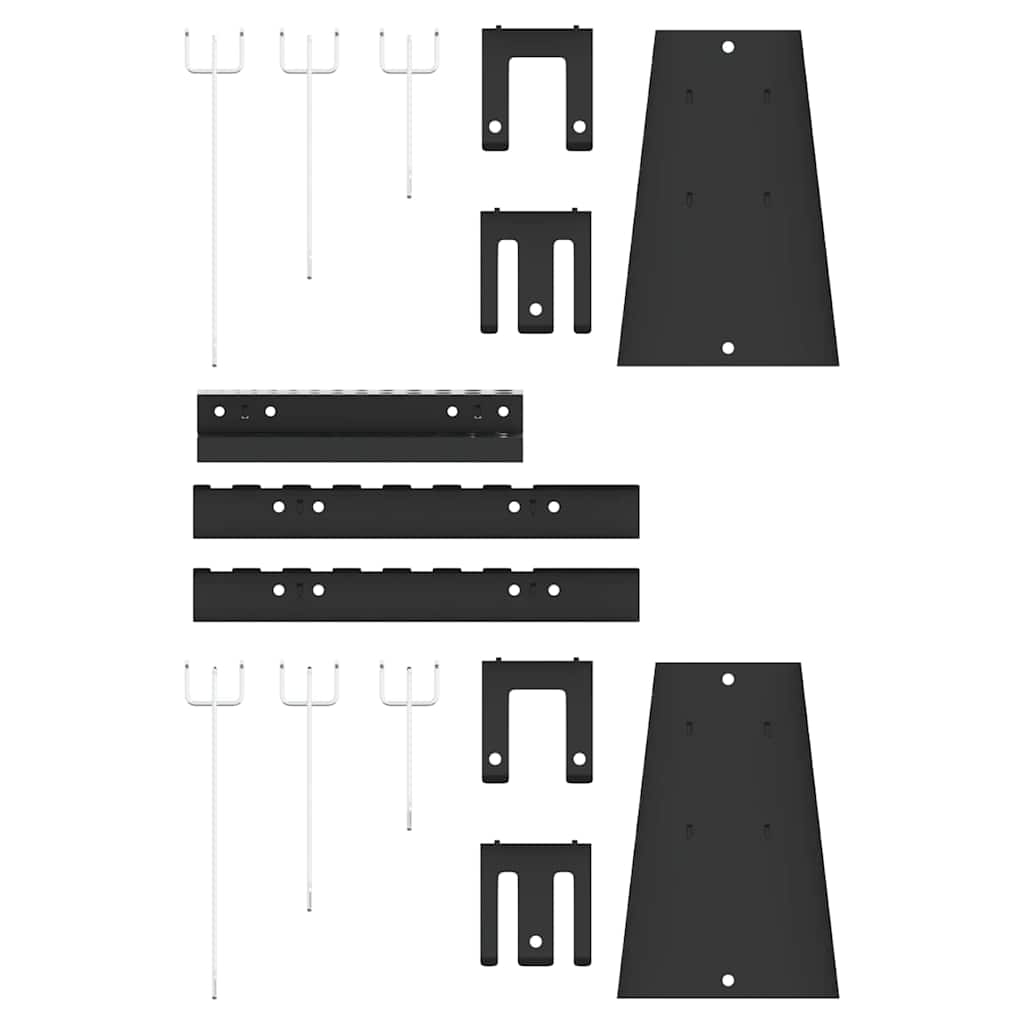 vidaXL Πάνελ Τοίχου Εργαλείων 3 pcs Γκρι 150 x 1 x 60 εκ