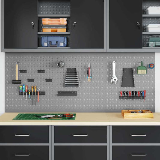 vidaXL Πάνελ Τοίχου Εργαλείων 3 pcs Γκρι 150 x 1 x 60 εκ