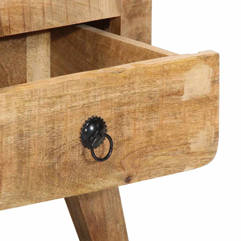 vidaXL Κομοδίνο 40x32x46 cm από μασίφ ξύλο Rough Mango