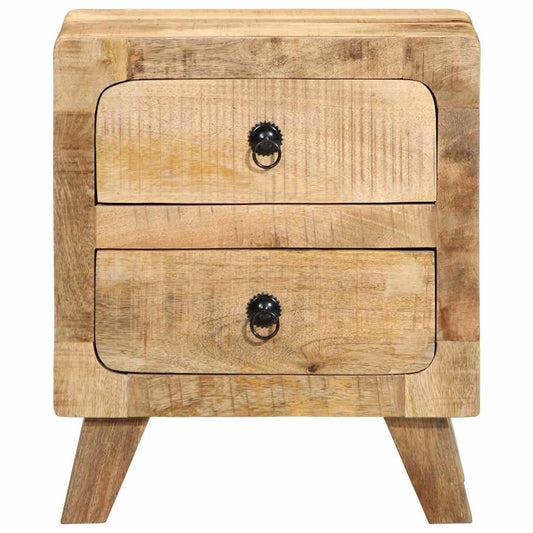 vidaXL Κομοδίνο 2 τεμάχια 40x32x46 cm Στερεό ξύλο Rough Mango