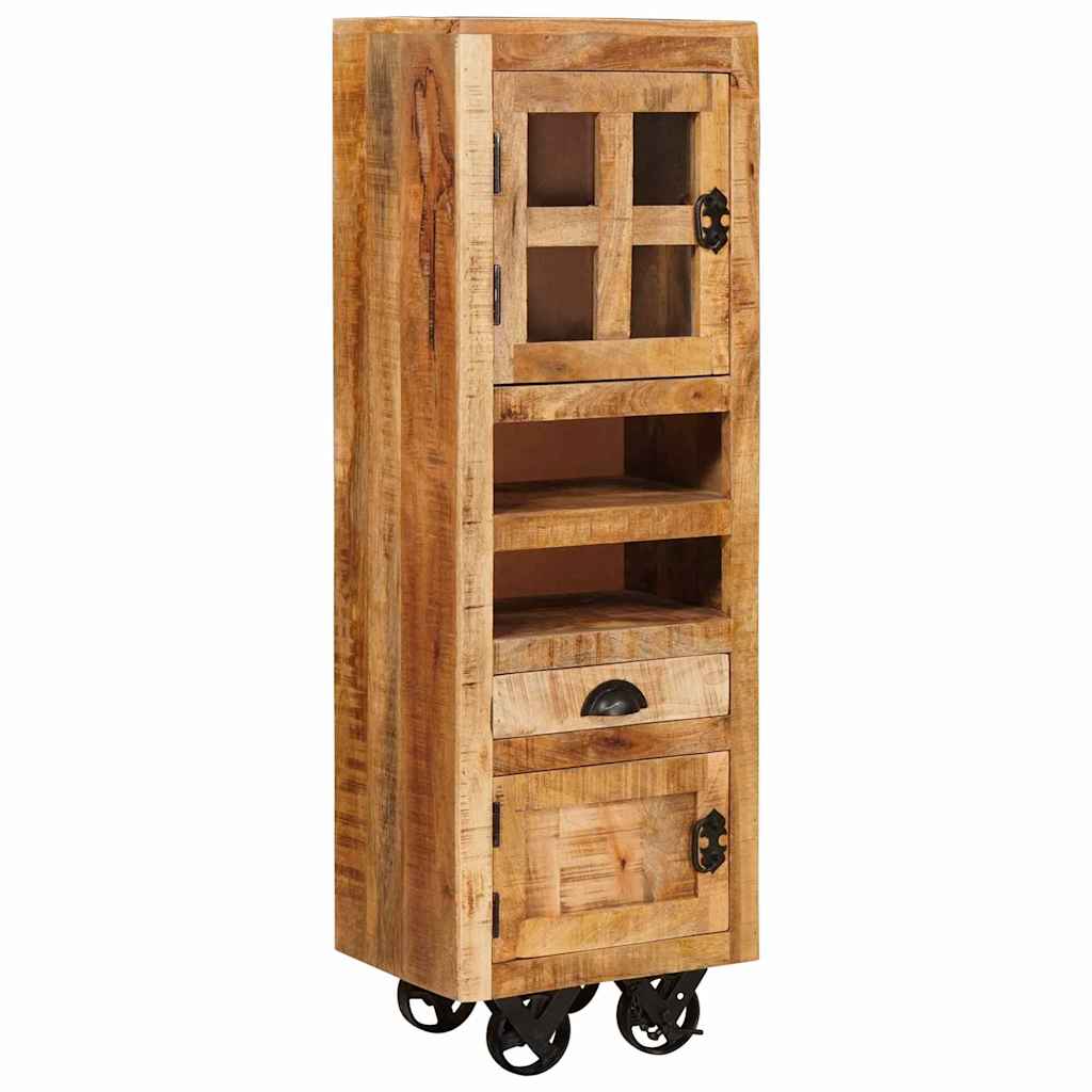 vidaXL Highboard με συρτάρι Καφέ 40 x 30 x 120.5 εκ. Μασίφ ξύλο μάνγκο