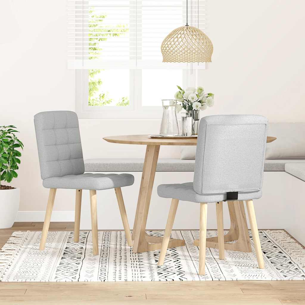 vidaXL Καρέκλες Τραπεζαρίας 2 τεμ. Σύννεφο Γκρι Υφασμάτινες