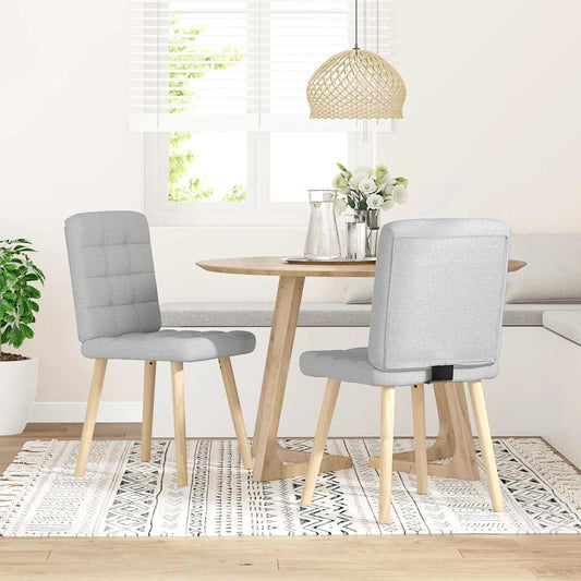 vidaXL Καρέκλες Τραπεζαρίας 2 τεμ. Σύννεφο Γκρι Υφασμάτινες