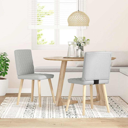 vidaXL Καρέκλες Τραπεζαρίας 2 τεμ. Σύννεφο Γκρι Υφασμάτινες